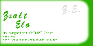 zsolt elo business card